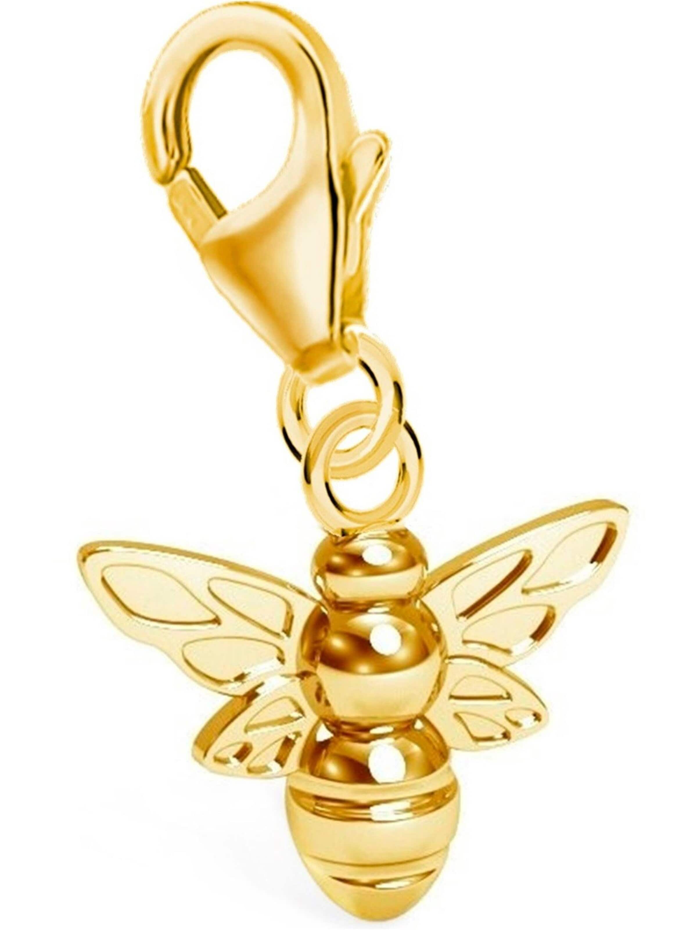 Goldene Hufeisen Anhänger 'Biene'‌‌‌‌‌‌ in Gold: Vorderseite