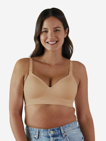 Bravado Designs T-shirt Nursing bra 'The Plunge' in Beige: front