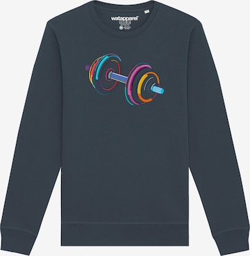 Sweat-shirt '80s Hantel' Watapparel en gris : devant