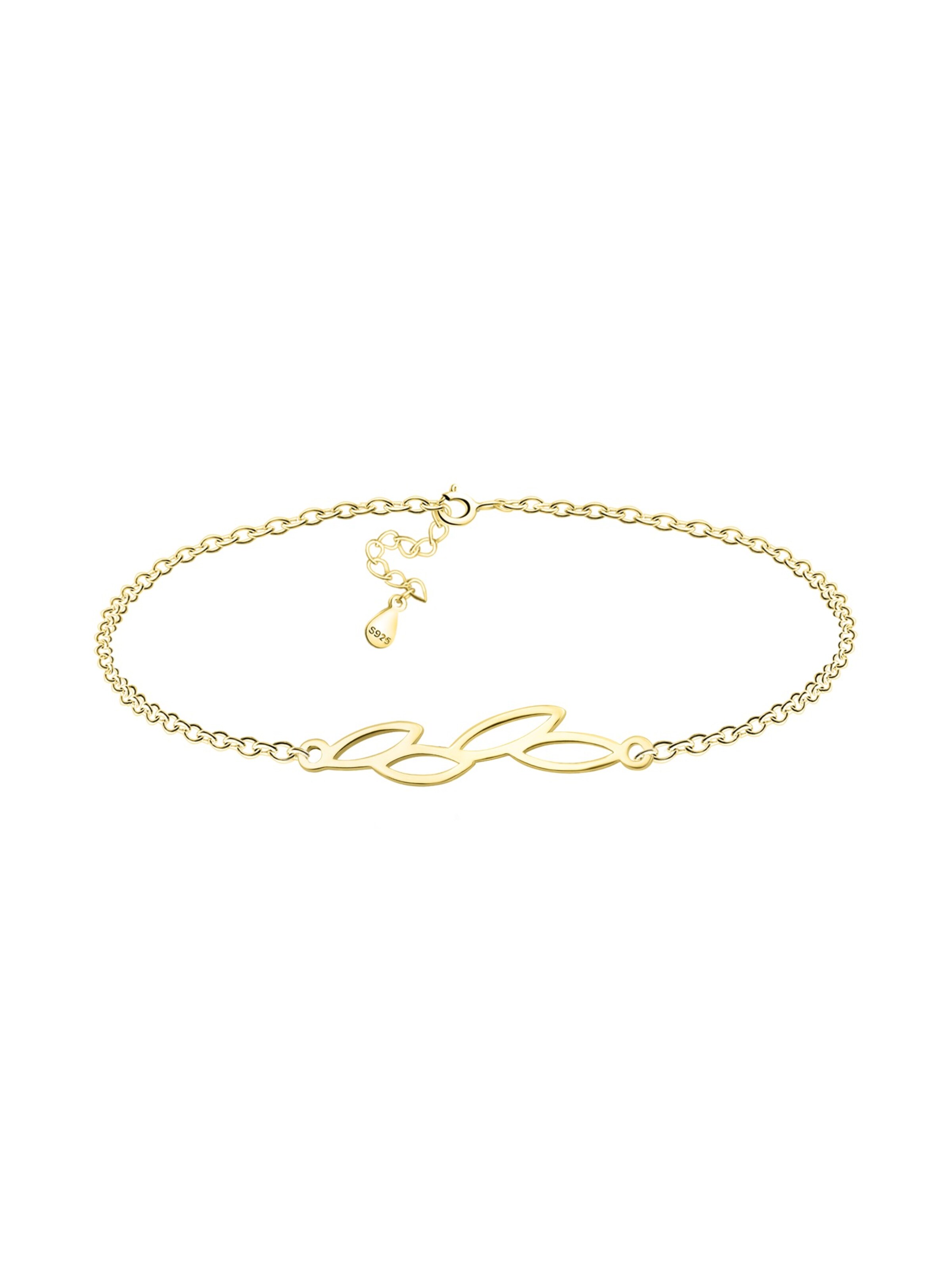 Sofia Milani Armband 'Leaf'‌‌‌ in Gold: Vorderseite