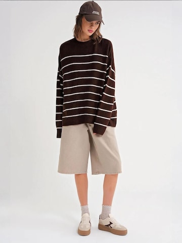 Pull-over oversize MixRay en marron