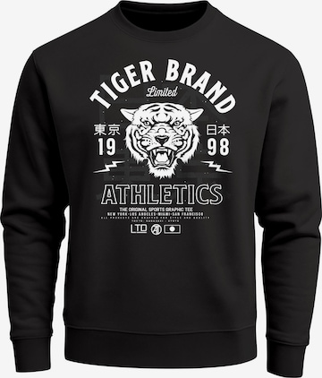 Neverless Sweatshirt 'Tiger' in Schwarz: Vorderseite