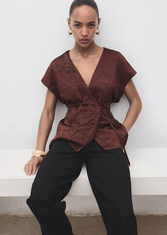 MANGO Weste 'Flor' in Braun