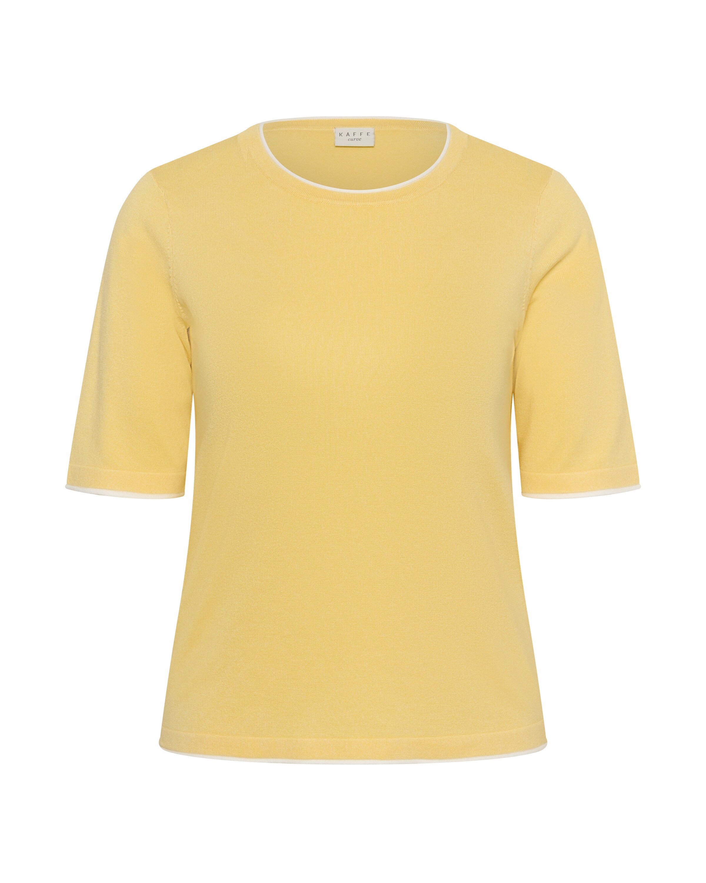 Pull-over 'Lizzy' KAFFE CURVE en jaune : devant