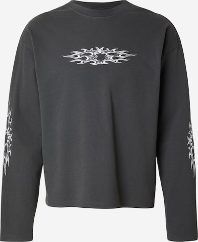 Marškinėliai iš WEEKDAY, spalva – tamsiai pilka / balta, Prekių apžvalga