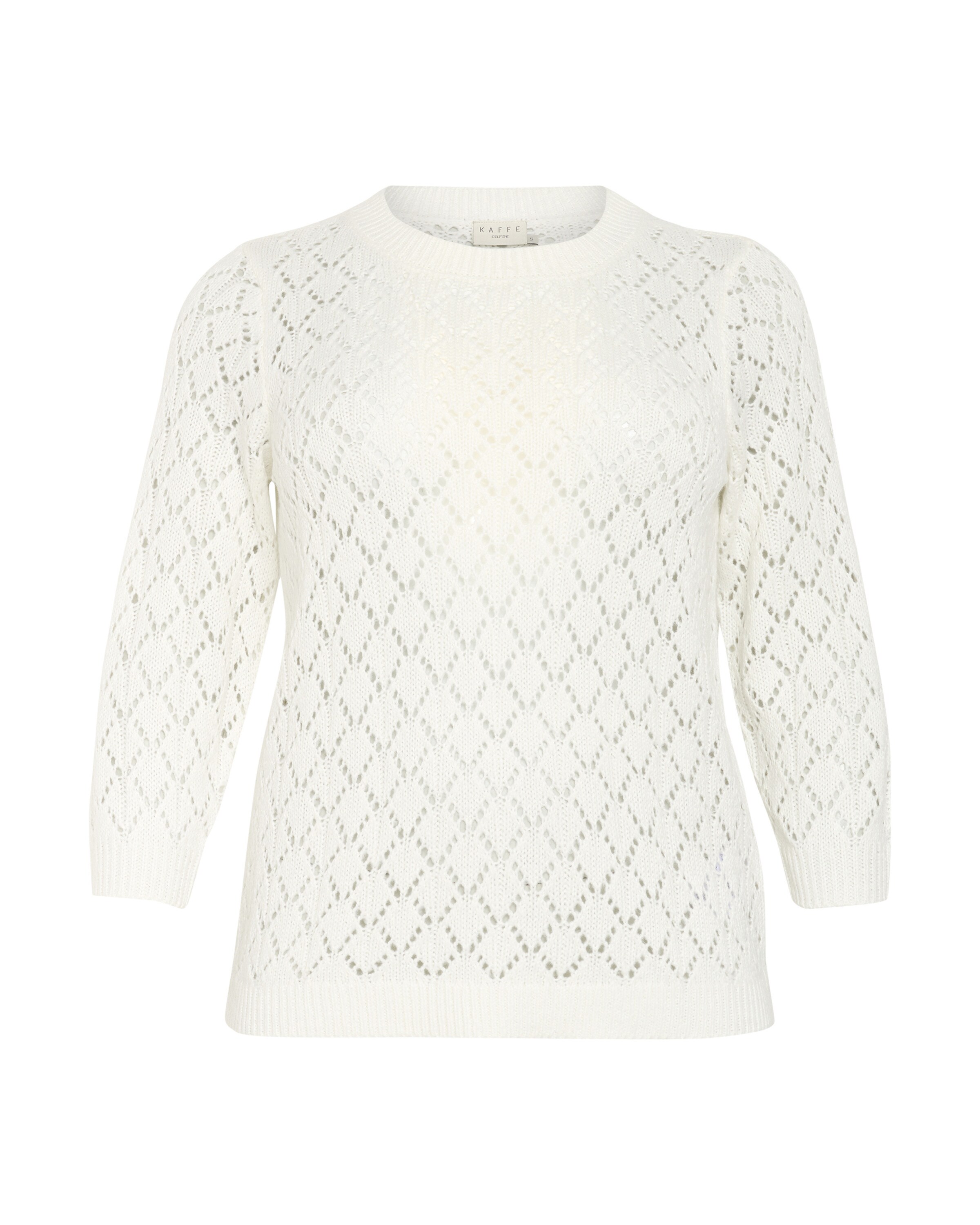 KAFFE CURVE - Pullover 'KCMika' em branco: frente