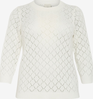KAFFE CURVE - Pullover 'KCMika' em branco: frente