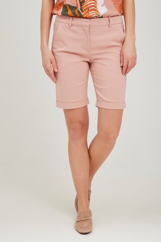 Fransa Regular Pants in Pink: front