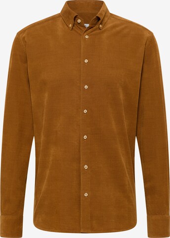 ETERNA Regular fit Button Up Shirt in Brown: front