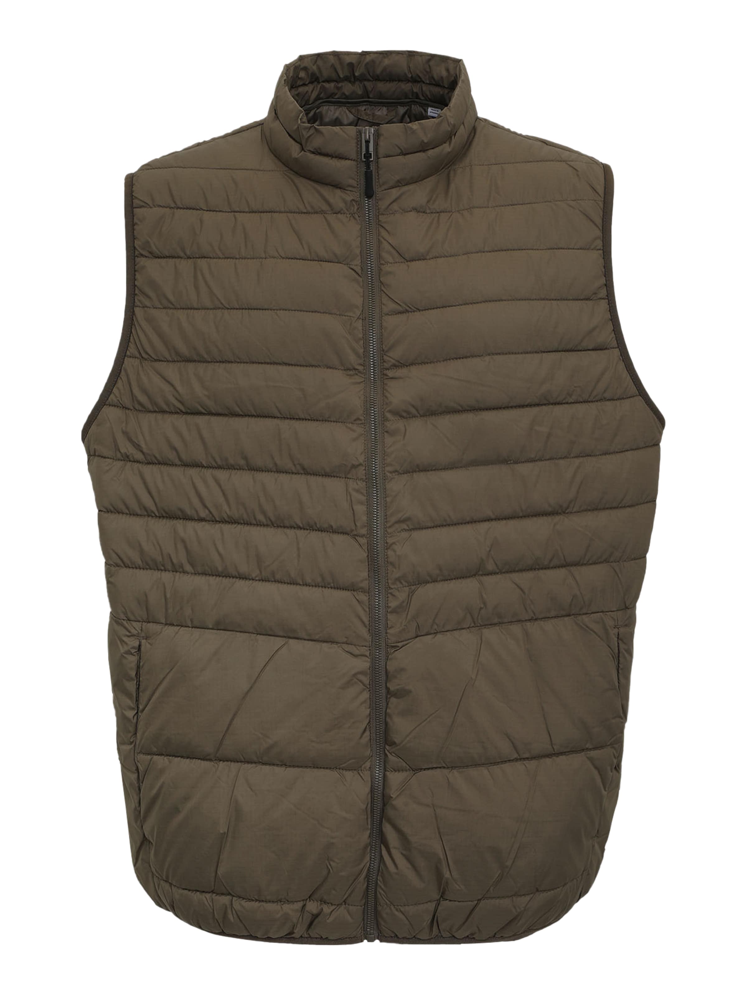 Jack & Jones Plus Weste 'JJESTATE' in Braun: Vorderseite