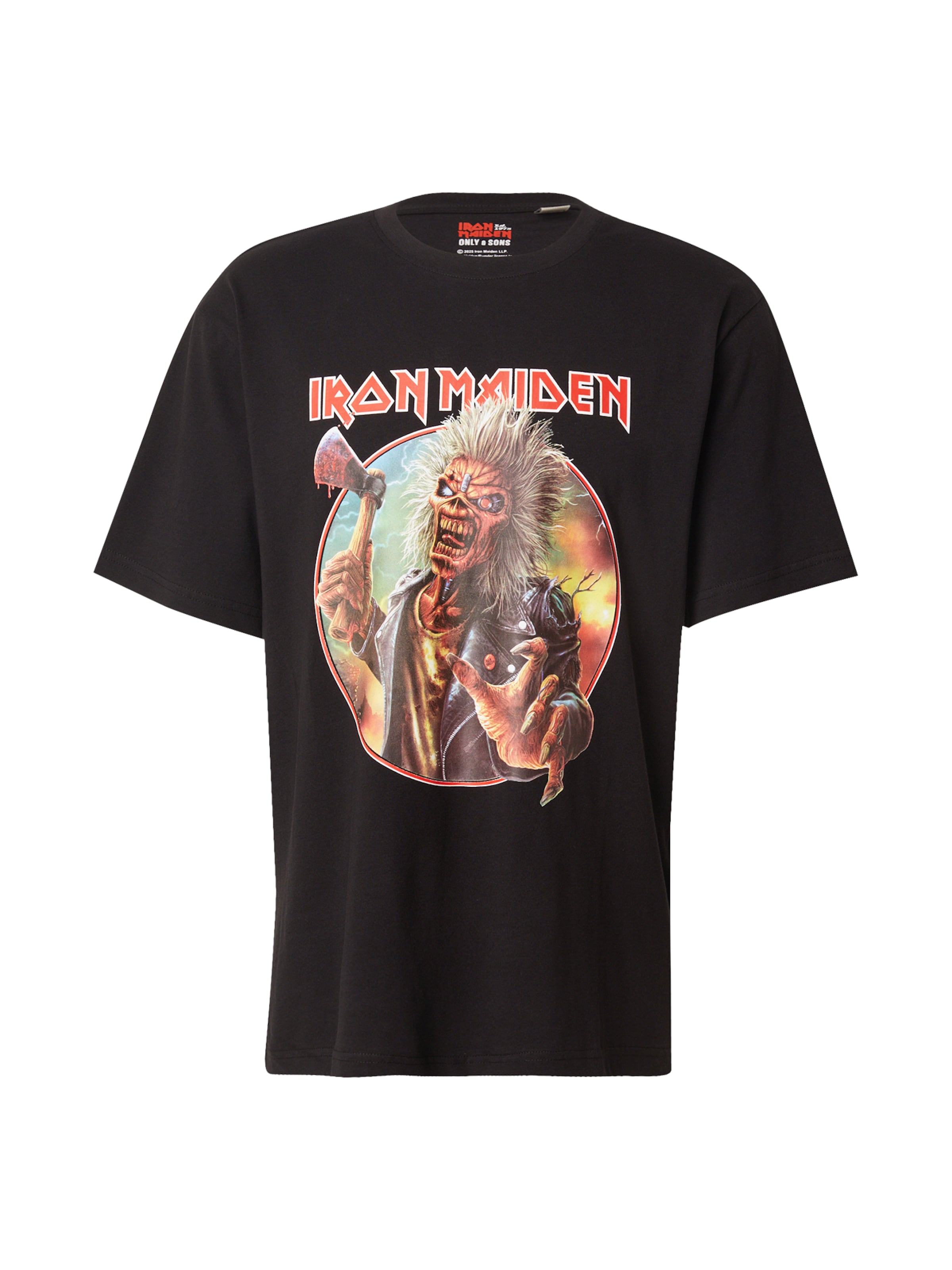 Only & Sons Tričko 'ONSIRONMAIDEN' - Čierna: predná strana