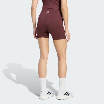 ADIDAS PERFORMANCE Skinny Παντελόνι φόρμας 'Studio All Me' σε κόκκινο
