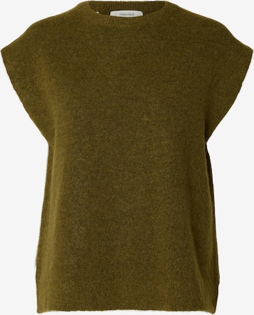 Pulover 'SLWLULU' de la SELECTED pe verde: față