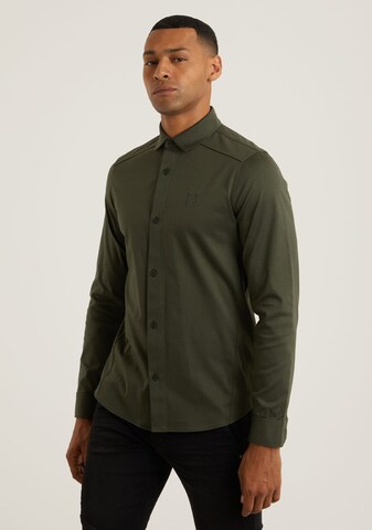 Coupe slim Chemise 'Archer.L Sol' CHASIN' en vert