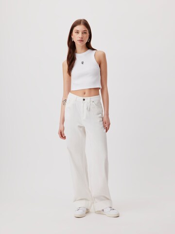 LeGer by Lena Gercke Loose fit Pleat-front trousers 'Delaney' in White