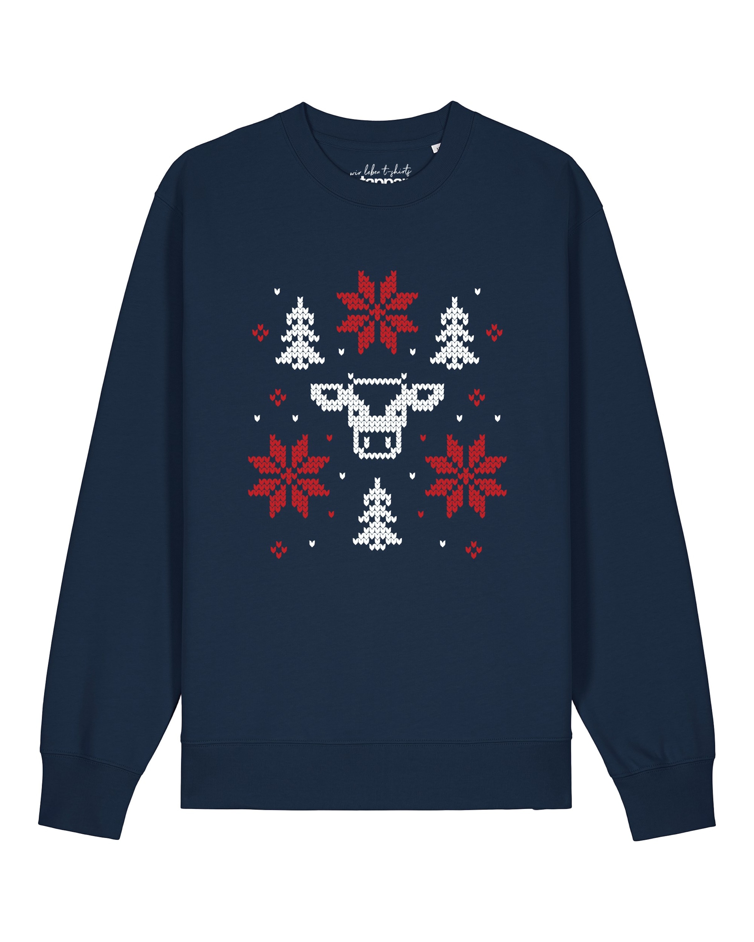 Watapparel Sweatshirt ' Christmas with love ' in Blauw: voorkant