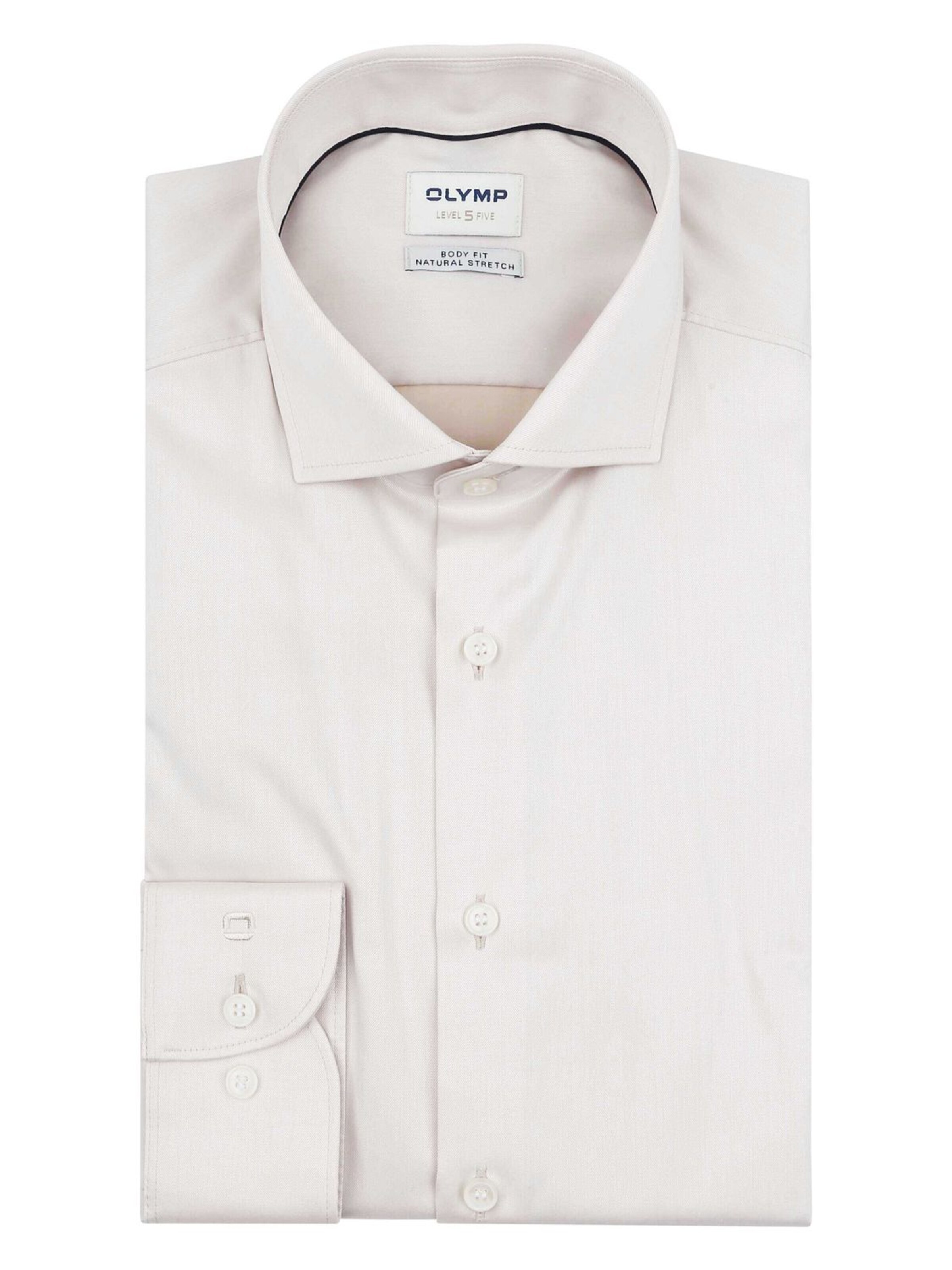 OLYMP Slim fit Overhemd 'Level 5' in Wit: voorkant