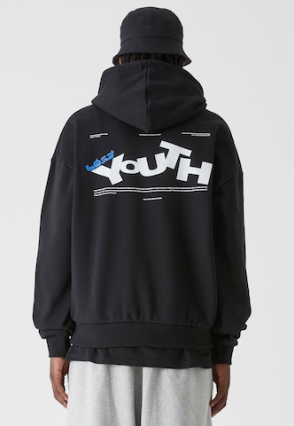 Lost Youth Sweatshirt 'Youth' in Black: front