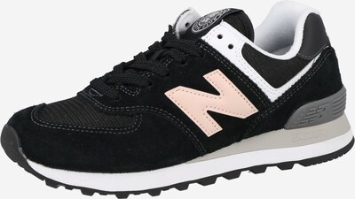 new balance Zemie brīvā laika apavi 'WL 574', krāsa - pelēks / rožkrāsas / melns / balts, Preces skats