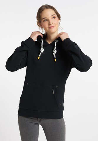 Sweat-shirt Schmuddelwedda en noir : devant