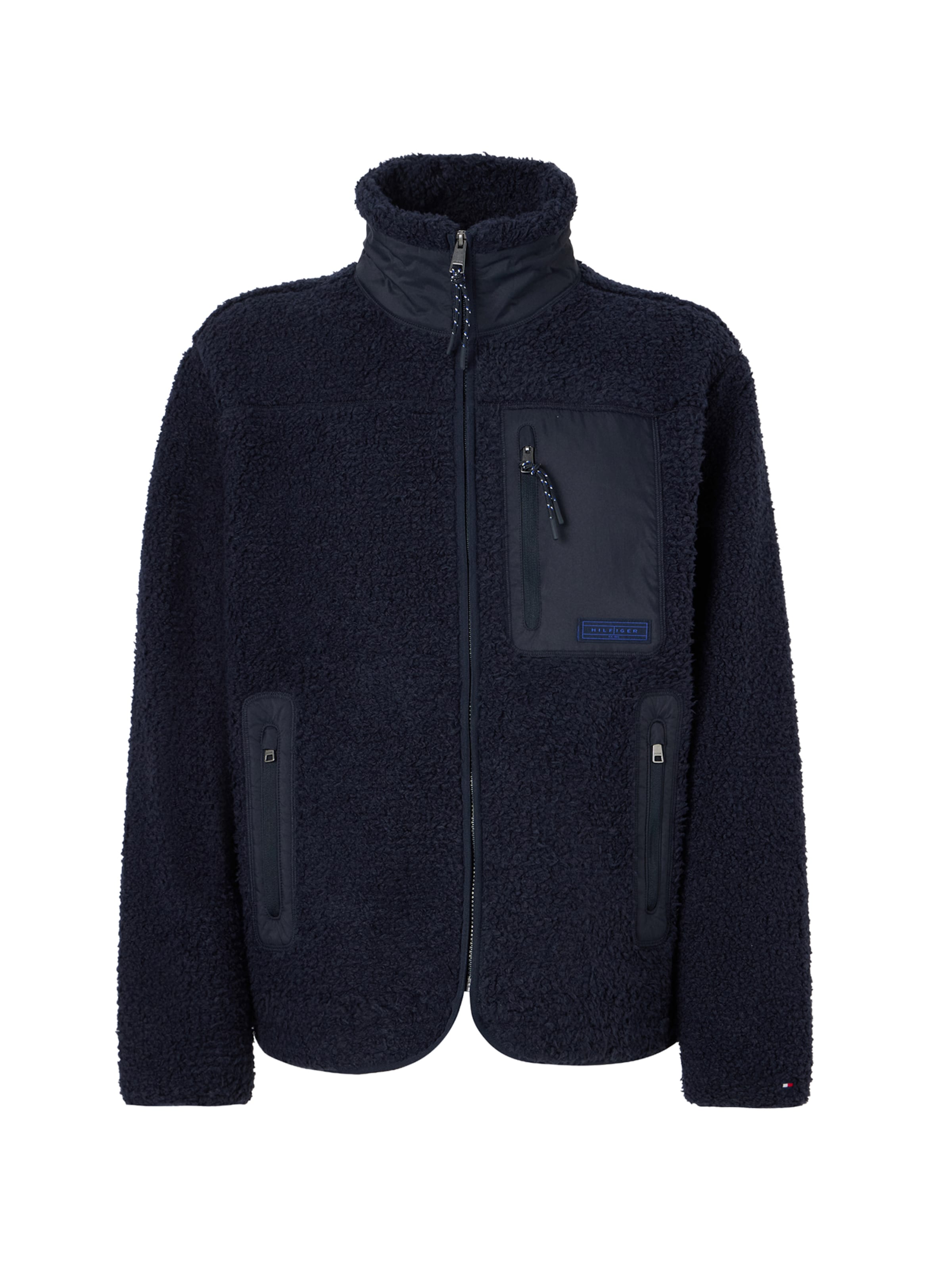 TOMMY HILFIGER Fleecová mikina – modrá: přední strana
