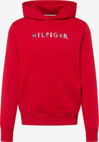 TOMMY HILFIGER Mikina – červená: přední strana