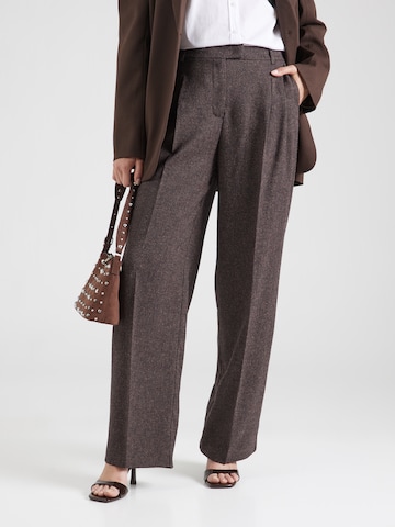 Loosefit Pantalon à plis PATRIZIA PEPE en marron : devant