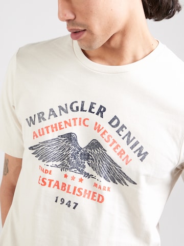 WRANGLER Μπλουζάκι 'AMERICANA' σε λευκό