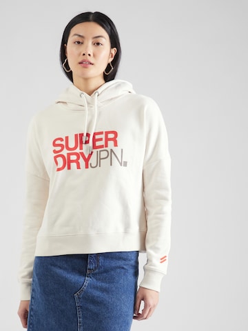 Superdry Sweatshirt in Beige: voorkant