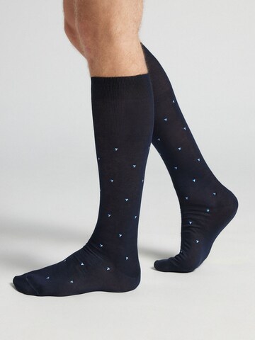 IUMAN Intimissimi Uomo Socks in Blue: front