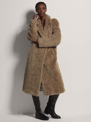 MADELEINE Between-Seasons Coat in Brown: front