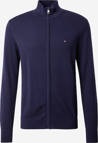 zils TOMMY HILFIGER Adīta jaka 'Essential': no priekšpuses