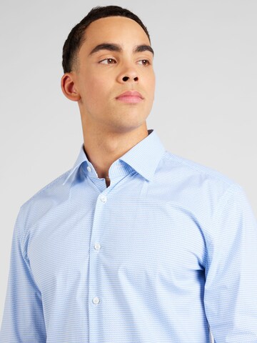 BOSS Black Slim fit Business Shirt 'H-HANK' in Blue