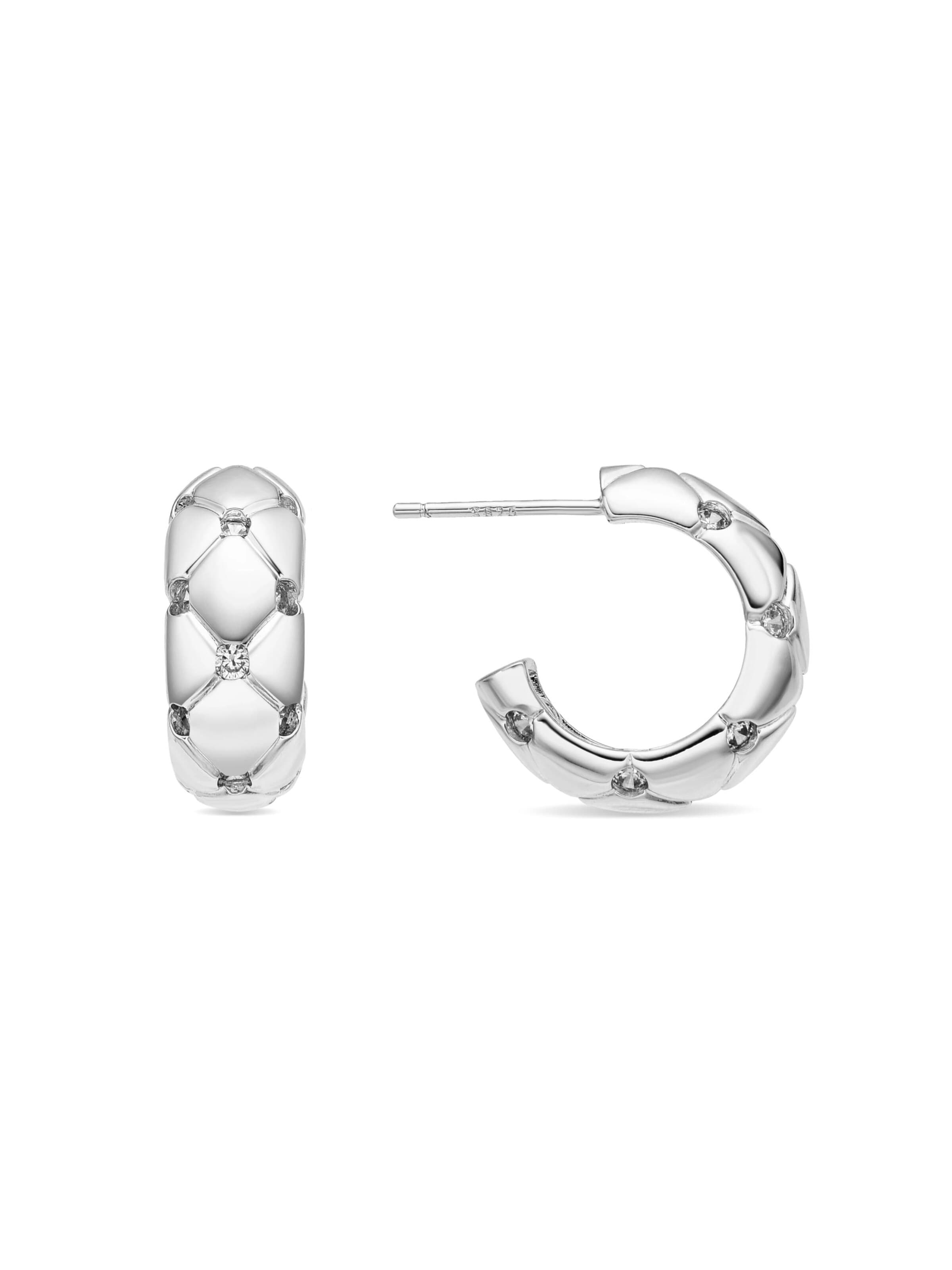 Luxenter Oorbellen 'Rakhon' in Zilver: voorkant