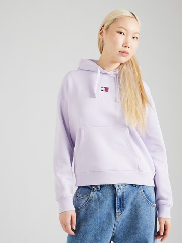 Tommy Jeans Sweatshirt in Lila: voorkant