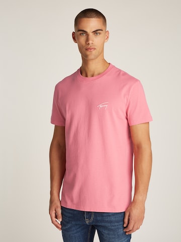 Tommy Jeans Shirt in Roze: voorkant