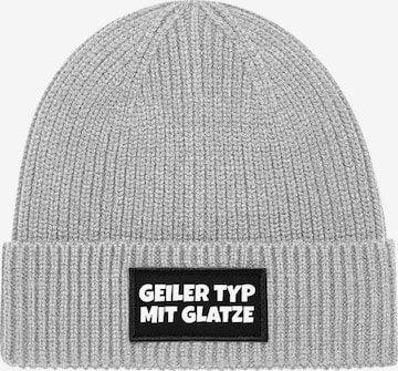 Youth Designz Mütze 'Geiler Typ mit Glatze' in Grau: Vorderseite