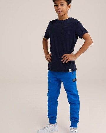 WE Fashion Regular Broek in Blauw