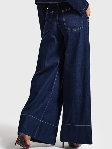 IT'S BASIC Wide leg Jeans 'Palazzo Mid Rise Jeans' in Blauw