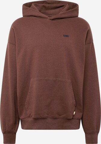 LEVI'S ® Sweatshirt 'Gold Tab Hoodie' in Bruin: voorkant