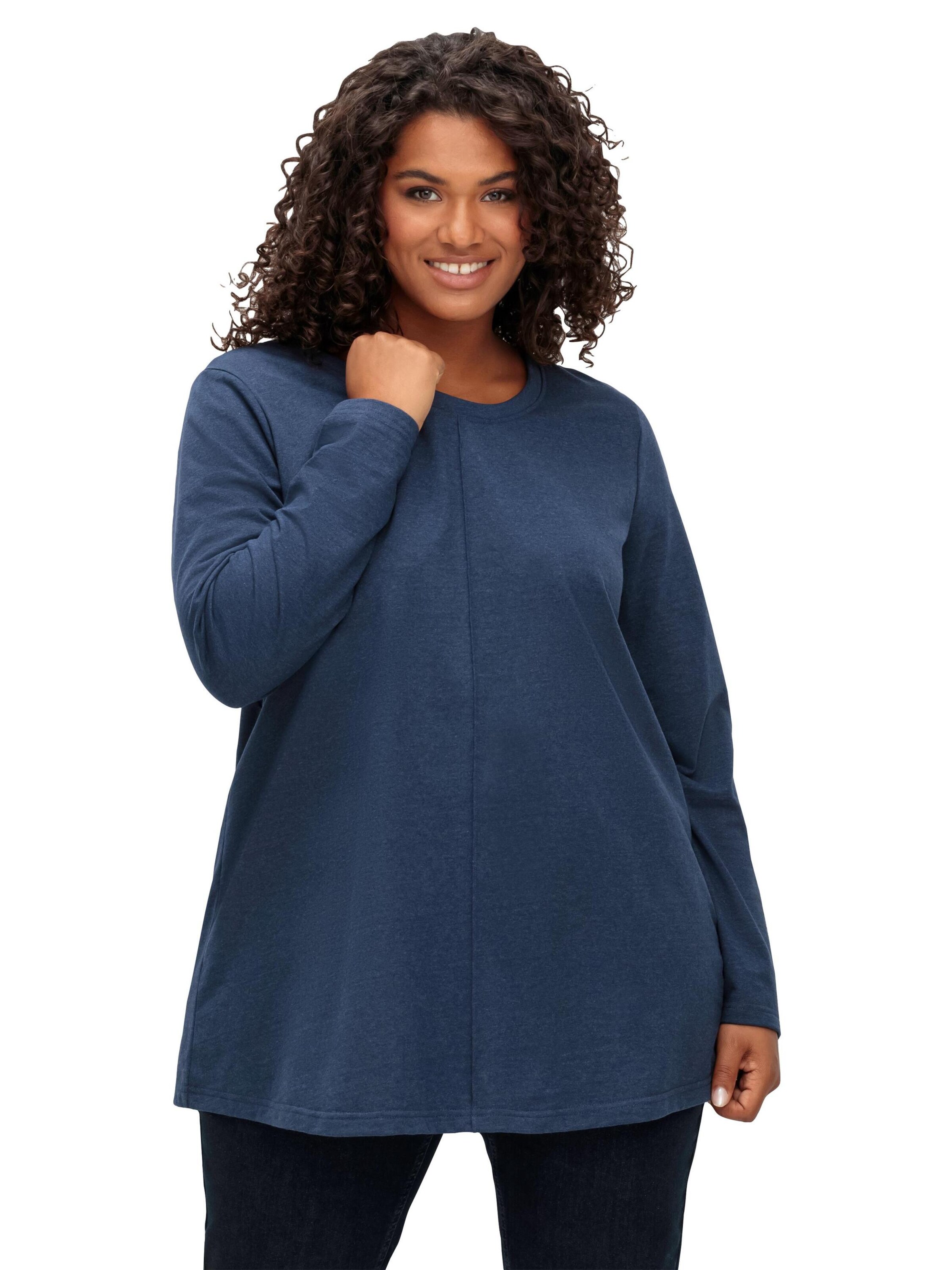 SHEEGO T-shirt i blå: framsida