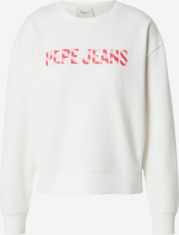 balts Pepe Jeans Sportisks džemperis 'Celeste': no priekšpuses