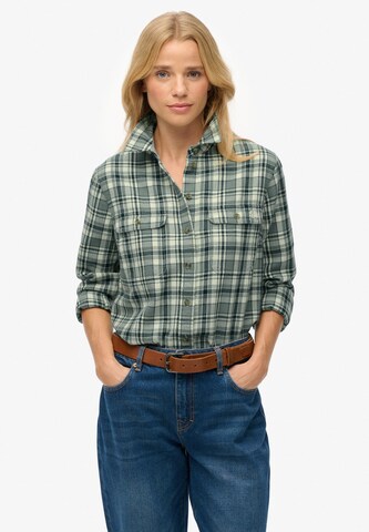 Chemisier Superdry en vert : devant