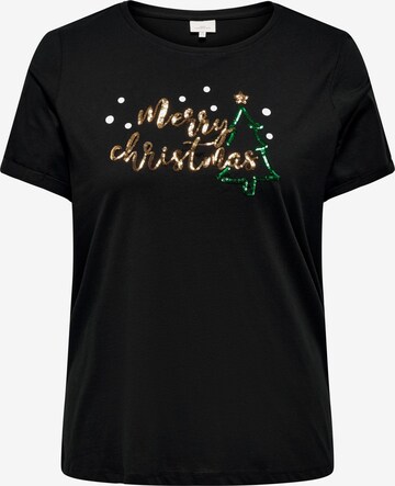 ONLY Carmakoma T-Shirt 'Kiti Life Star' in Schwarz: predná strana