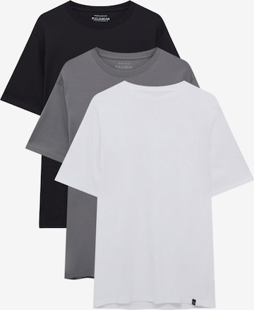T-Shirt Pull&Bear en gris : devant