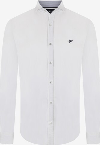 DENIM CULTURE Slim fit Button Up Shirt ' AUSTIN ' in White: front