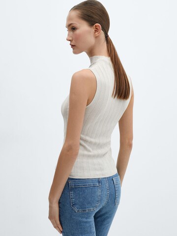 MANGO Knitted Top 'URANIO' in Silver