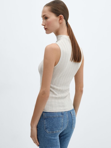 MANGO Knitted Top 'URANIO' in Silver