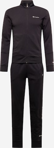 Costum de trening de la Champion Authentic Athletic Apparel pe negru: față