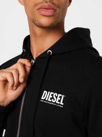 DIESEL Zip-Up Hoodie 'GIRK' in Black